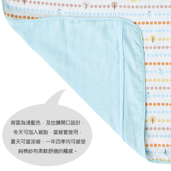 快樂森林二層紗冬夏兩用被禮盒